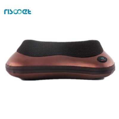 China 2021 CE Body Massage Pillow Shiatsu Neck Massage Pillow With Heat Kneading Rechargeable Cordless Neck Massager for sale