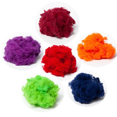 China Anti-deformation Regenerated Multi Colored Polyester Staple Fibers From Porcelain For Nonwoven Fabric Felt Filling for sale