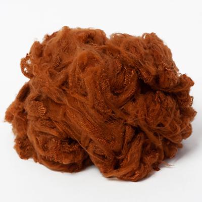 China 2.5D Anti-deformation Premium Quality Camel Colored Recycled Polyester Staple Fiber for sale