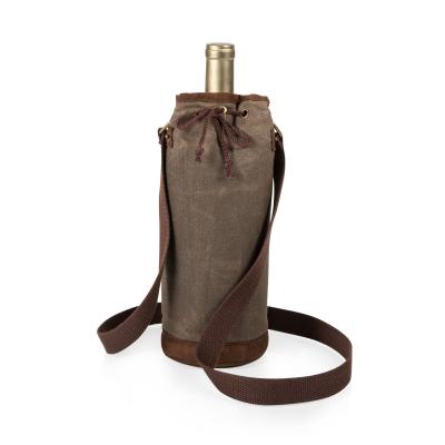 China 100% Eco-friendly Hot Selling Hand Four Canvas Two Drawstring Single Canvas Product Wine Tote Bag for sale