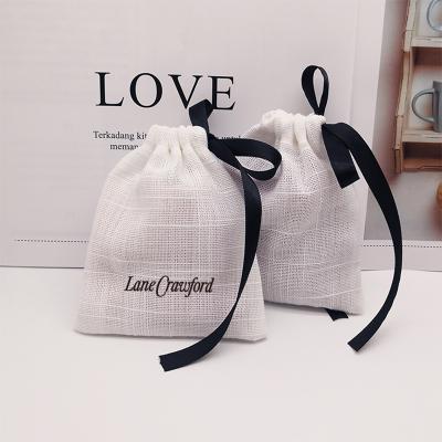 China 100% Eco-friendly Jewelry Cotton Gift Bag Pouches For Jewelry Packaging Custom Wholesale for sale