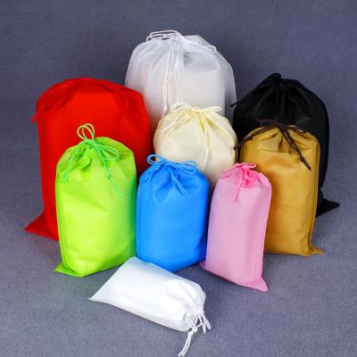 China Promotional Non Woven Drawstring Bag Mini Drawstring Bag Folding Pouch Storage Bag MOQ100 pcs for sale