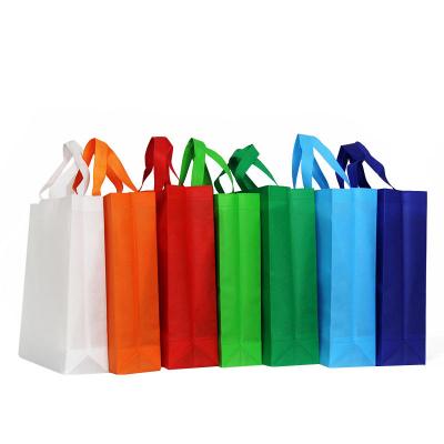 China RTS factory cheap price pp handled wholesale reusable shopping non woven bag, recycled non woven shopping bag custom logo for sale