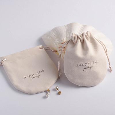 China Recyclable Custom Cotton Drawstring Bag Jewelry Bag Promotional Packaging Bag Customization for sale