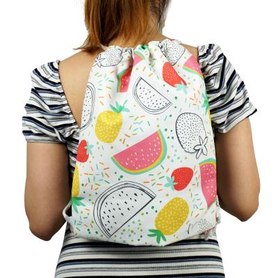 China Eco-friendly Durable Cotton Drawstring Tote Bags Backpack Cotton Canvas Messenger Bag Cotton Shoe Bag Promotion for sale