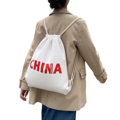 China Original Drawstring Bag Factory Supply Polyester Drawstring Drawstring Original Sports Bags Canvas Custom Promotional Drawstring Bag for sale