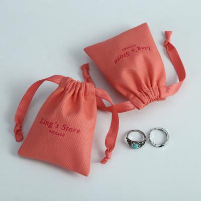 China Soft and high quality promotional cotton small drawstring canvas pouch for wedding for sale