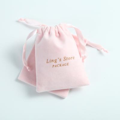 China Soft And High Quality Custom Logo Gift Packaging Velvet Pouch Jewelry Bag for sale