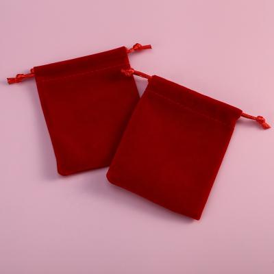 China 13X18cm Custom Drawstring Jewelry Pouches Suede Soft And High Quality Small Jewelry Pouch Bag for sale