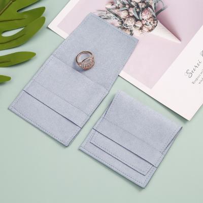 China Small Microfiber Jewelry Packaging Pouches Soft and High Quality Colorful Custom Size Pouches Earring Holder for sale