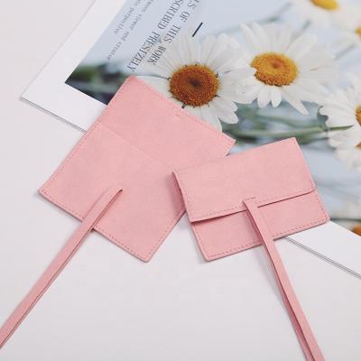 China Wholesale Mini Jewelry Gift Bag new jewelry gift pouches luxury soft pink 8x6cm high quality drawstring pouches for sale