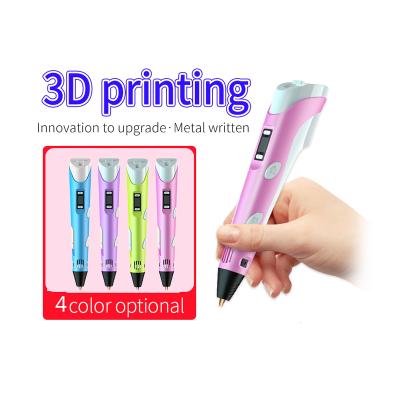 China DIY 3D Printing Pen Color Painting Smart 3D Printing Pen Compatible with High Temperature 3D LCD Screen PLA Filament Toy Pen for Kids Birthday Gift for sale