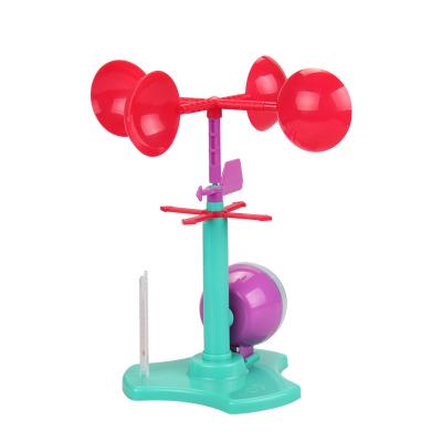 China Assemble Toy Children Kids Wind Vane Model Kit DIY Wind Sense Speed ​​Experiment Student School Technology Scientific Educational Toys for sale