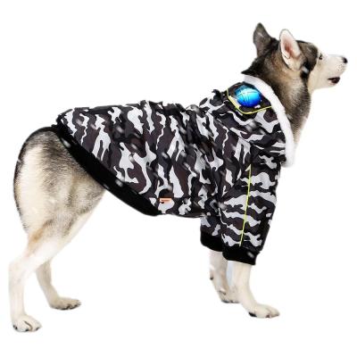 China Sunglasses Camouflage Coat Stocked Thick Warm Padded Clothes For Large Dog for sale