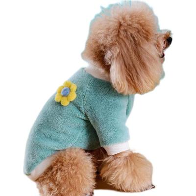 China Sustainable Dog Fleece Coat With Embroidery Fashion Design for sale