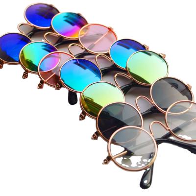 China Viable Wholesale High Quality Old Fashion Dog Accessories Round Sunglasses for sale