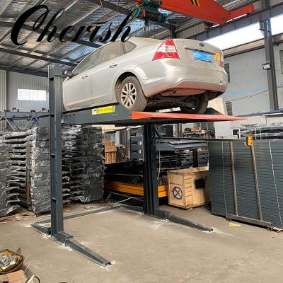 China Car Storage Car Lift Automatic Parking Equipment For Two Cars for sale