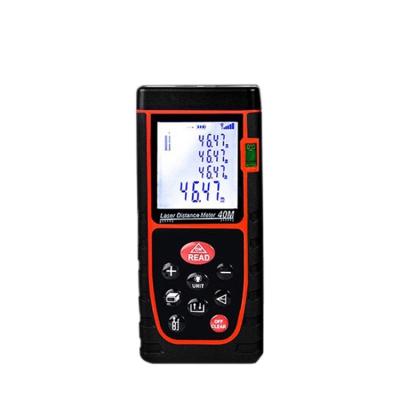 China Distance Classic Laser Distance Meter With Bubble Level Backlit Big Pythagorean LCD Mode Distance Area Volume Measure 60m for sale