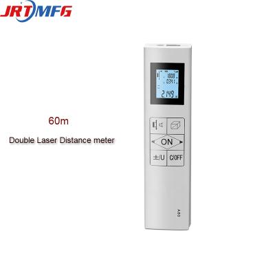 China Diastimeter 60m Mini Digital Laser Dual Direction Distance Meter Bi-directional White Laser Range Finder For Accuracy Measurement 125*30*14mm for sale