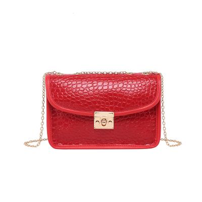 China Wholesale Fashion Red Single Shoulder Bag Small Square Fashion Lady Messenger Bag for sale