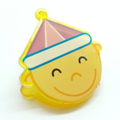 China Cute Plastic Smile Pattern Clip Cartoon Plastic Spring Clips For Kids for sale