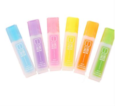 China 2019 wholesale 6 color bulk highlighter bar key marker pen graffiti set for student for sale