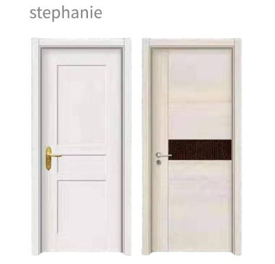 China Swing Durable Eco-friendly Double Leaf PVC Veneer Modern Skin Style Single Leaf Ecotype Door for sale