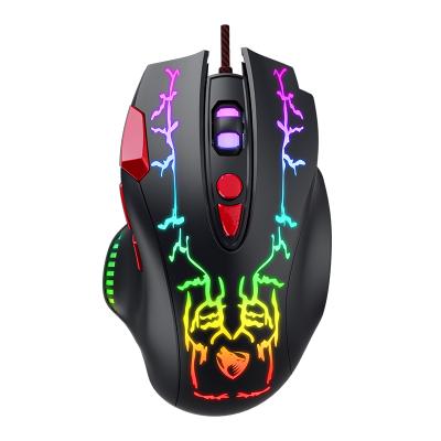 China 10m Best Led 8 Button 8 Drivers 8 Button DPl Glowing Cable Optical USB 1200/2400/3600/6400 Gaming RGB Cable Mouse for sale