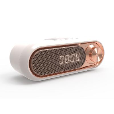 China Wireless Charger for Mobile Phone LED Display Radio Bedside Alarm Clock BT Charging Radio Speaker with USB Charger Stereo Wireless Speaker for sale