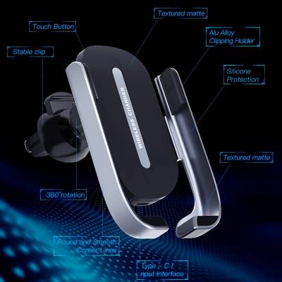 China Car Phone Wireless Charging For Mobile Phone Product Factory Wholesale 10W CW10 Car Wireless Charger QI Phone Mount Auto Fast Charging Smart Holder for sale