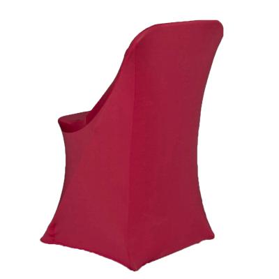 China Event Wedding Durable Fold Out Chair Cover Spandex Seat Cover for sale