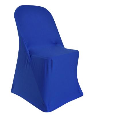 China Comfortable Modern Hot Selling Spandex Chair Cover Elastic Folding Chair Cover Royal Blue for sale