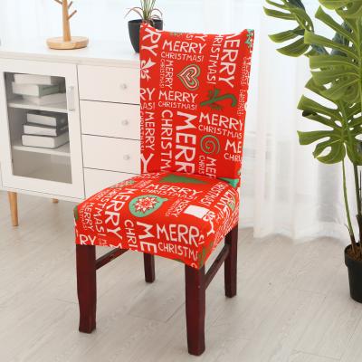 China Durable Hot Sale Spandex Home Decoration Christmas Chair Cover For Chair Back for sale