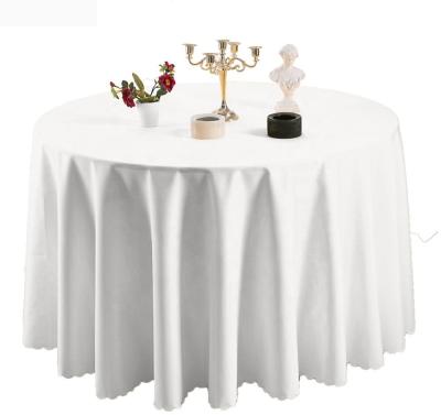 China Wholesale Oilproof Plain Color Customized Tablecloth Hot Selling Hotel Used Single Round Tablecloth for sale