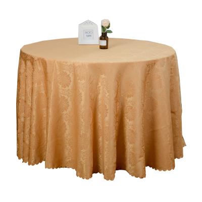 China Free Wrinkle Wedding Reception Restaurant Banquet Party Polyester Cloth Cloth Gold Linen Tablecloth for sale