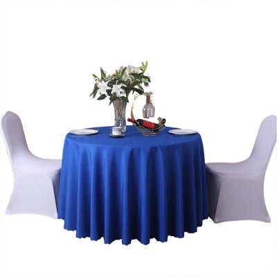 China Oilproof Round Royal Blue Wedding Reception Restaurant Banquet Party 90 Table Clothes for sale