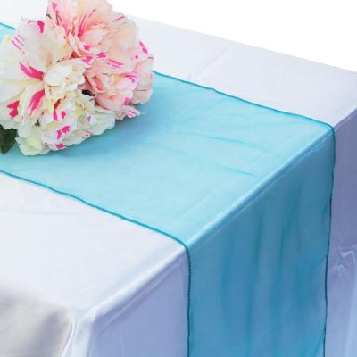 China Comfortable organza table runners for wedding round tables decoration for sale