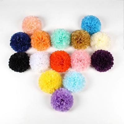 China Durable Wholesale Multicolor Tissue Paper Flower Balls For Wedding Banquet for sale