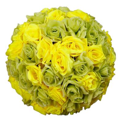 China Waterproof 8 Inch Artificial Flower Ball Wedding Event Decoration Silk Flower Ball for sale