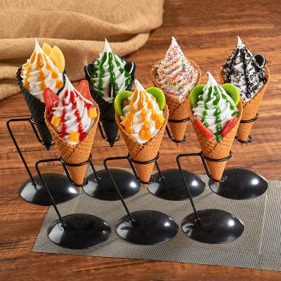 China Europe PVC Popsicle Artificial 3D Model China Supplier Food Display Simulation Ice Cone Faux for sale