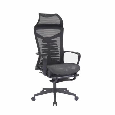 China Factory Sale Black Rotating High Back Lying Down Sleep Rest Mesh Reclining Foldable Ergonomic Office Chairs for sale