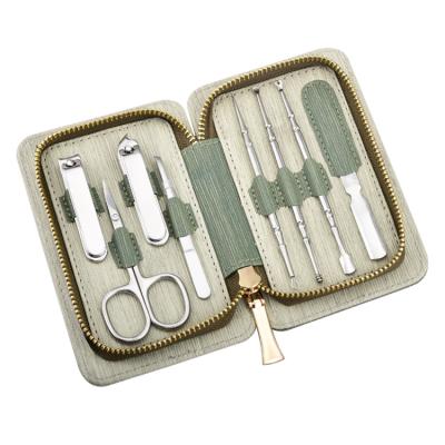 China Hot Selling Custom Logo Manicure 8 Pieces Personal Care Beauty Stainless Steel Folder Nail Set Nail Clippers And Pedicure Set for sale