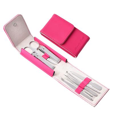 China Easy to Carry Custom Logo Convenience Nail Scissors Set 8 Pieces Manicure Set Personal Care Beauty Stainless Steel Folder Nail Clippers for sale