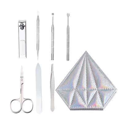 China Custom Contracted and Portable 7pcs Logo Professional Women Manicure Set Stainless Steel Nail Clipper Tools Gift Manicure/Nail Scissor Set for sale