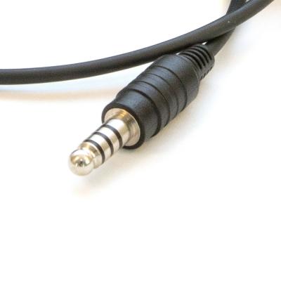 China Walkie Talkie Cable Connection Stretch Headset 7.1mm Male Connector Cable for sale