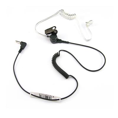 China [DT2-3.5/2L] comfortable transparent tube listen single earphone with 3.5mm right angle connector for sale