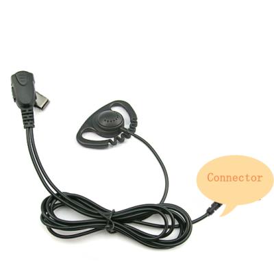 China In-ear Zigzag D Shape Earphone With Microphone For Walkie Talkie E1826 for sale