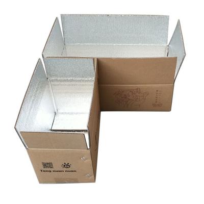 China Recyclable Frozen Food Shipping Boxes Thermal Insulated Shipping Boxes For Food With Insulation for sale