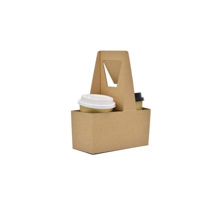 China Recyclable Disposable Corrugated Paper Cup Holder For Drinking Coffee Tea Cola Carrier for sale