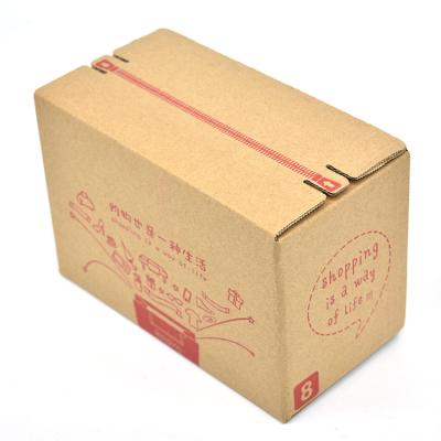 China Disposable Custom Corrugated Box Cardboard Shipping Brown Kraft Paper Zipper Cardboard for sale